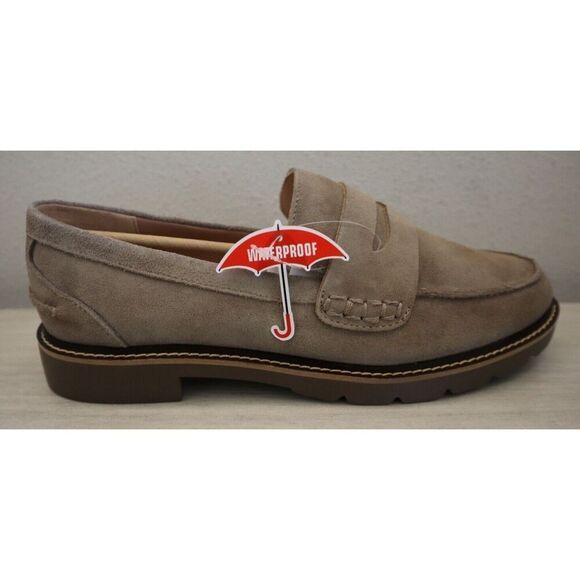 Blondo PENN01SD-275 Women's Sz 8.5M Taupe Suede Penny Waterproof Loafers - Picture 6 of 9